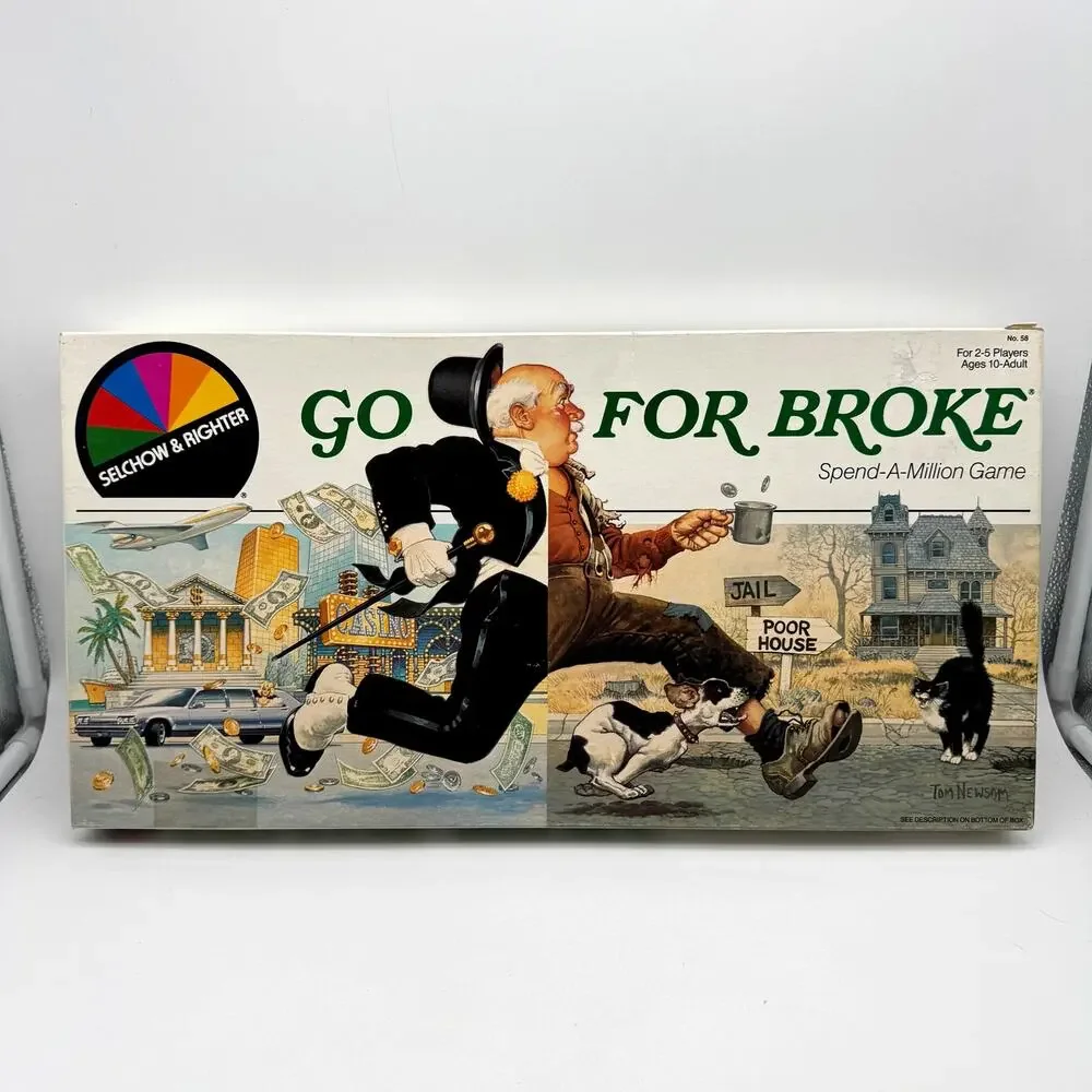 Vintage Go For Broke Spend A Million Board Game Complete 2-5 Players